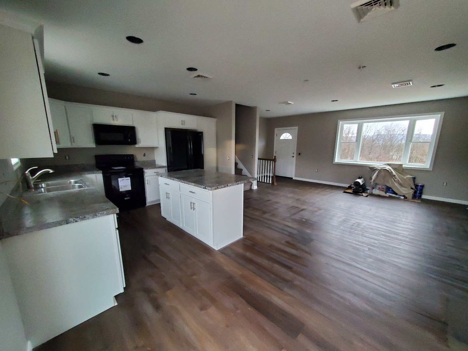 Kitchen and living area