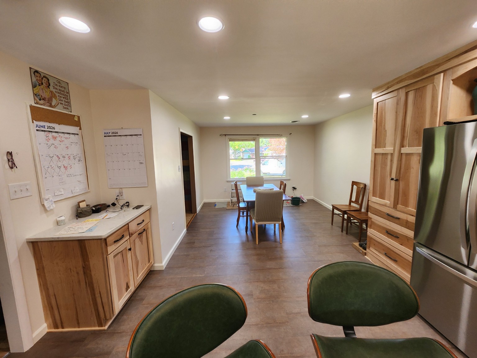 After — open connection to the dining room